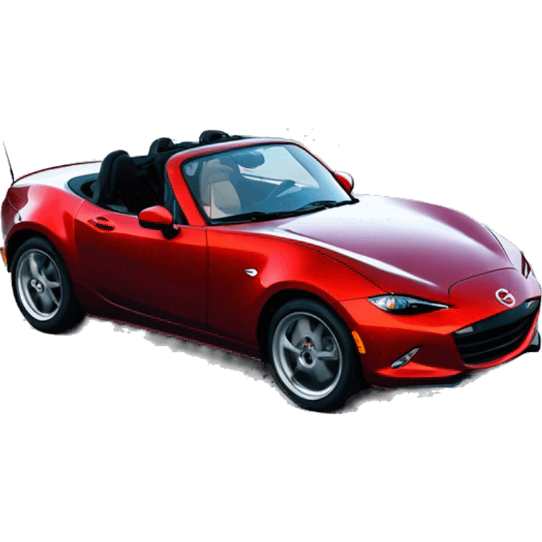 Mazda miata mx-5 2022 cherry red cabriolet  emoji