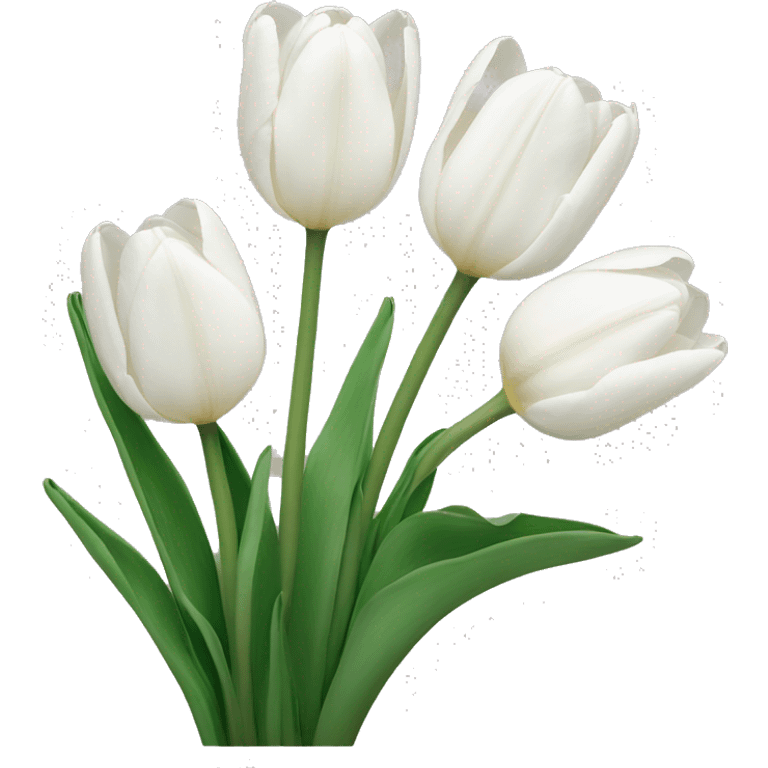 white tulips emoji