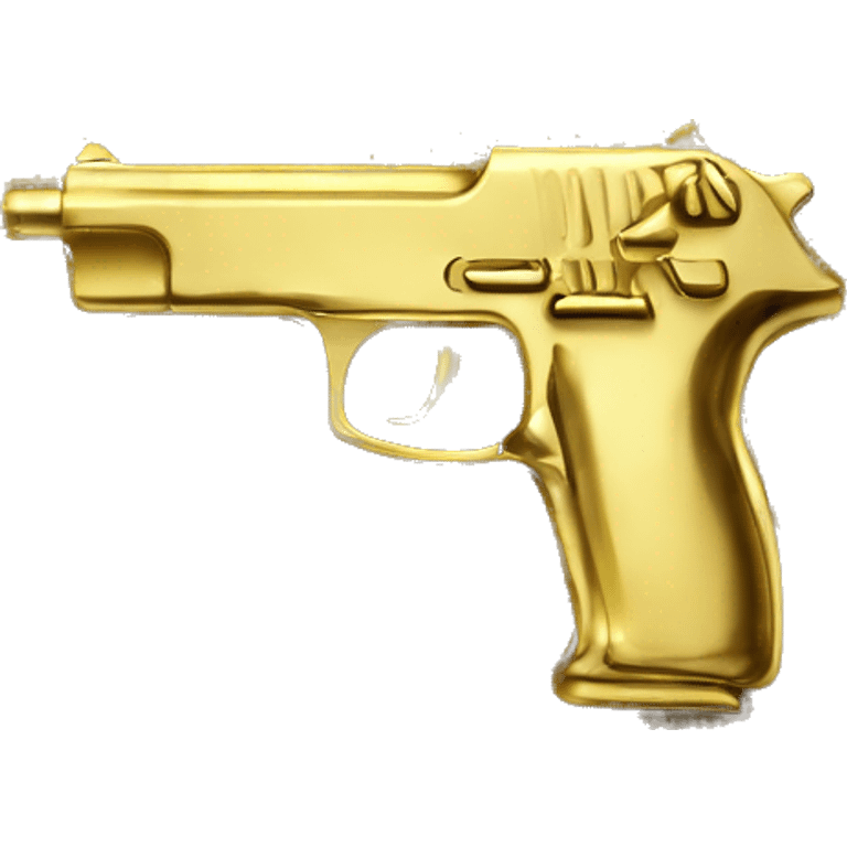 A gold gun  emoji