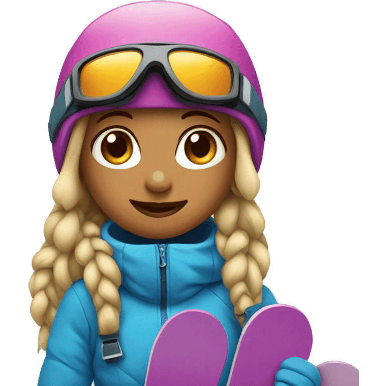 Girl on snowboard  emoji