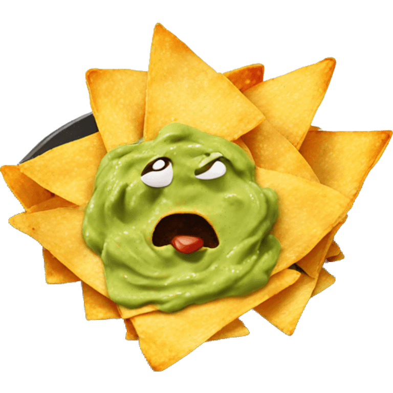 Nachos with guacamole  emoji