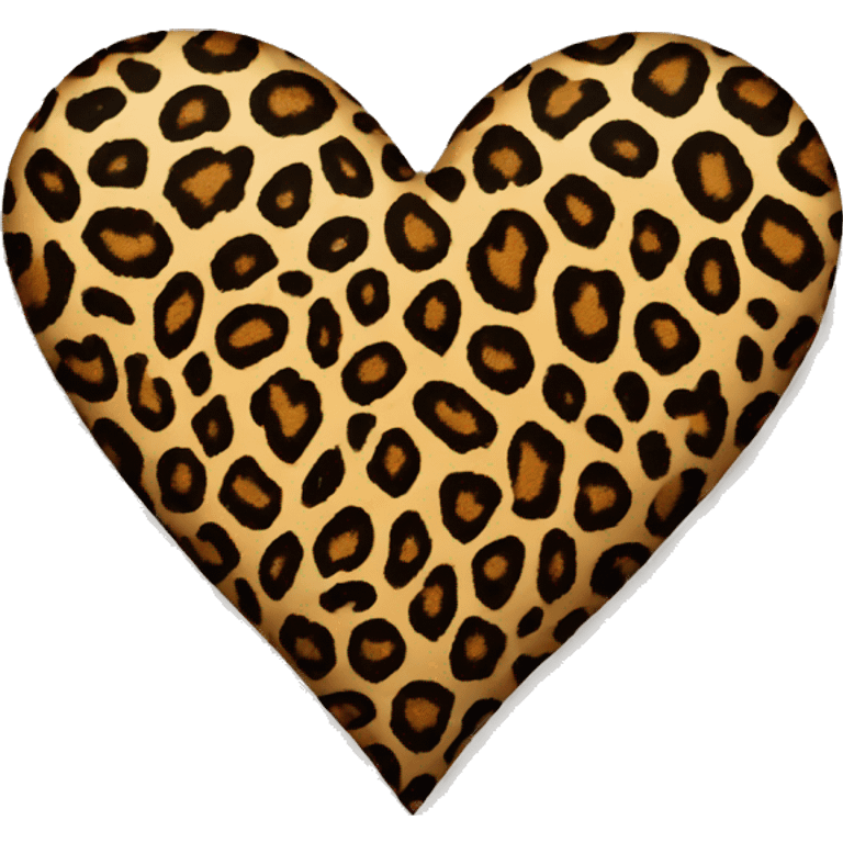 leopard print heart emoji