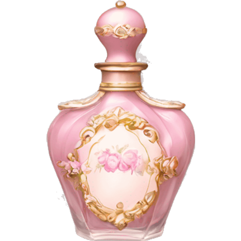 vintage rococo pale pink perfume  emoji