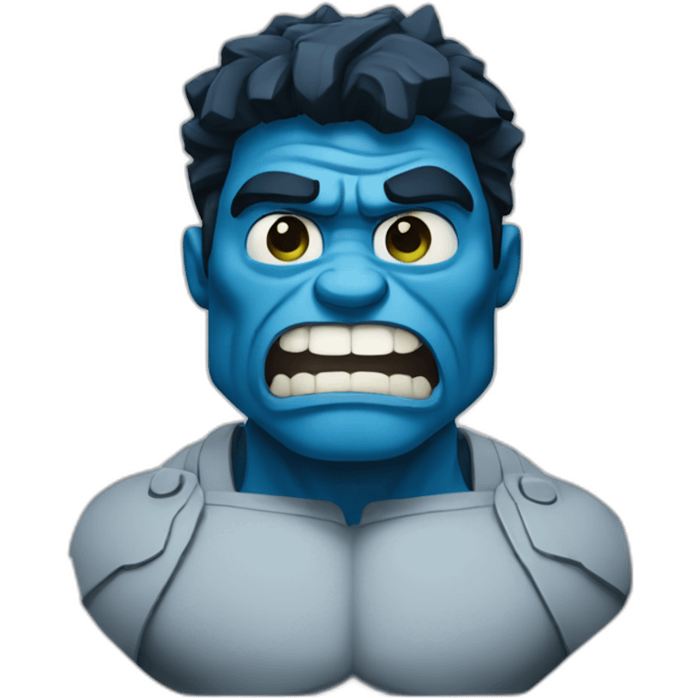 friendly blue hulk emoji