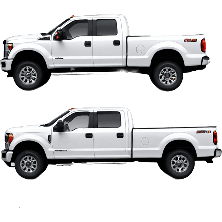 Lifted ford f350 white emoji