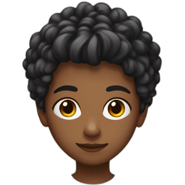 Adolescente avec cheveux noir emoji