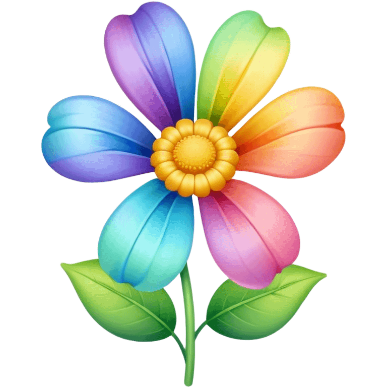 Pastel-Rainbow flower emoji