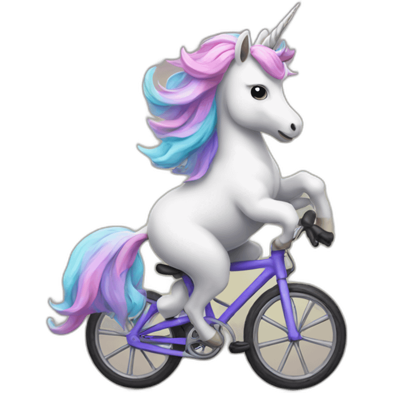 unicorn riding a bike emoji