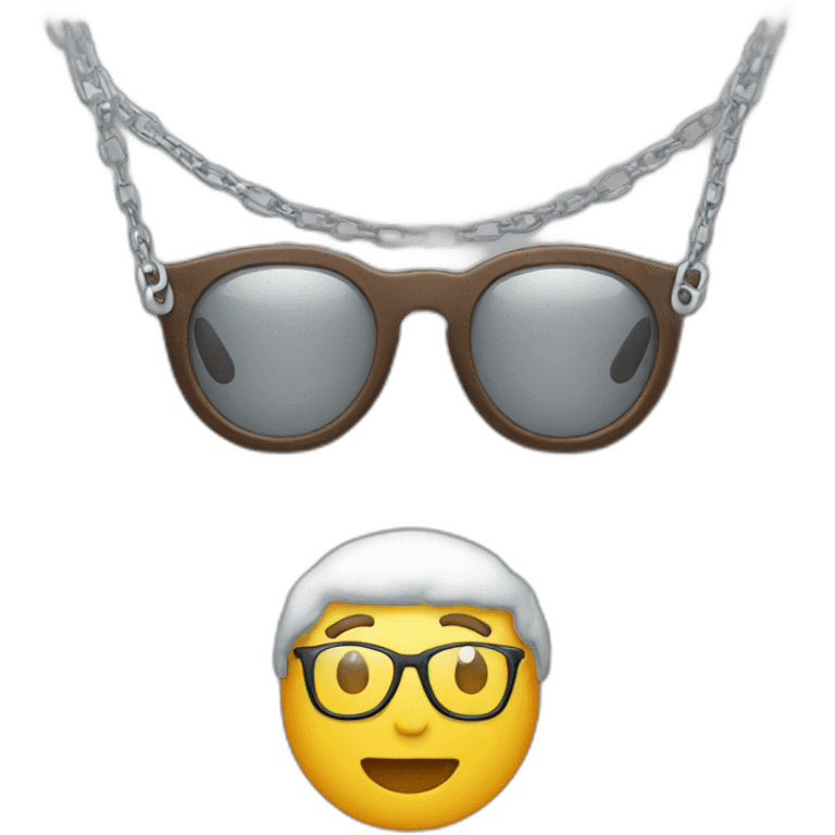 glasses on chain emoji emoji