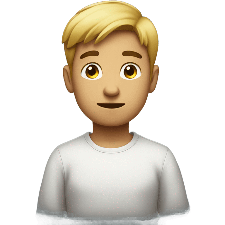 a worried young male full body emoji