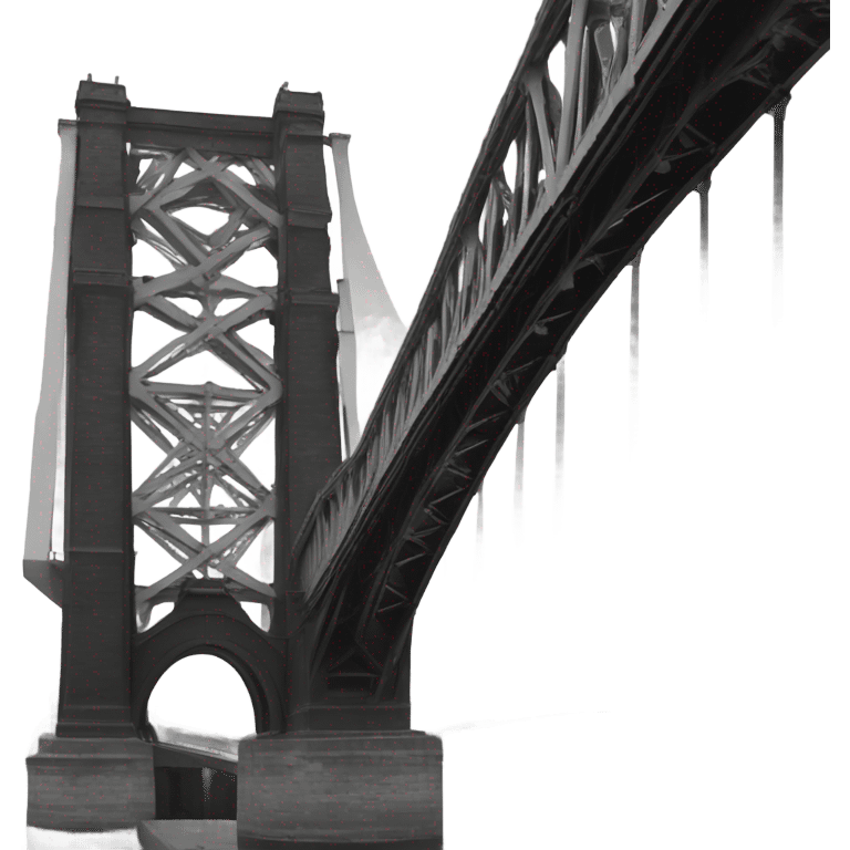 Tyne Bridge painted black and white emoji