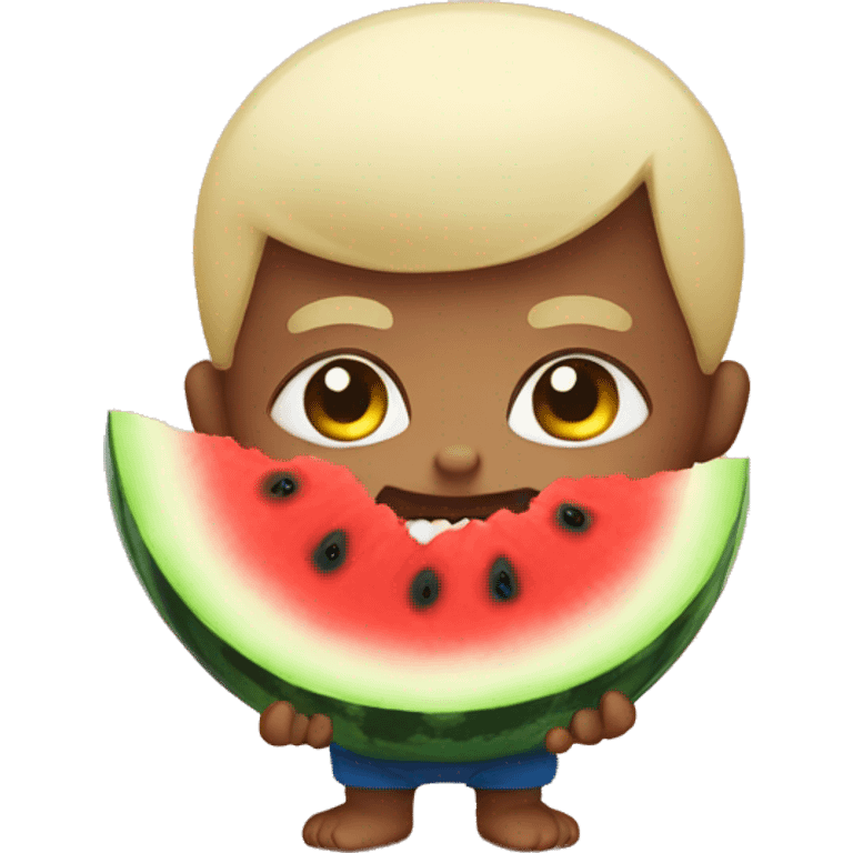 Angry baby with watermelon emoji