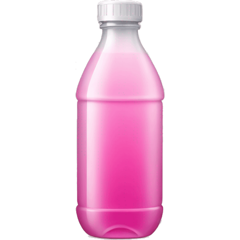 plastic bottle with crystaline pink liquid emoji