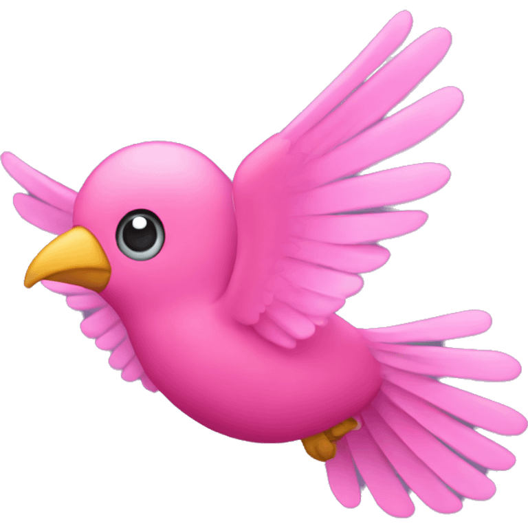 pink colobri flying bird emoji