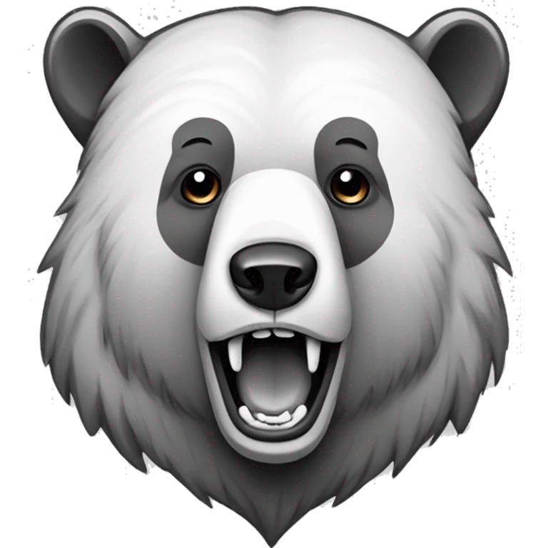 A black bear in line art style emoji