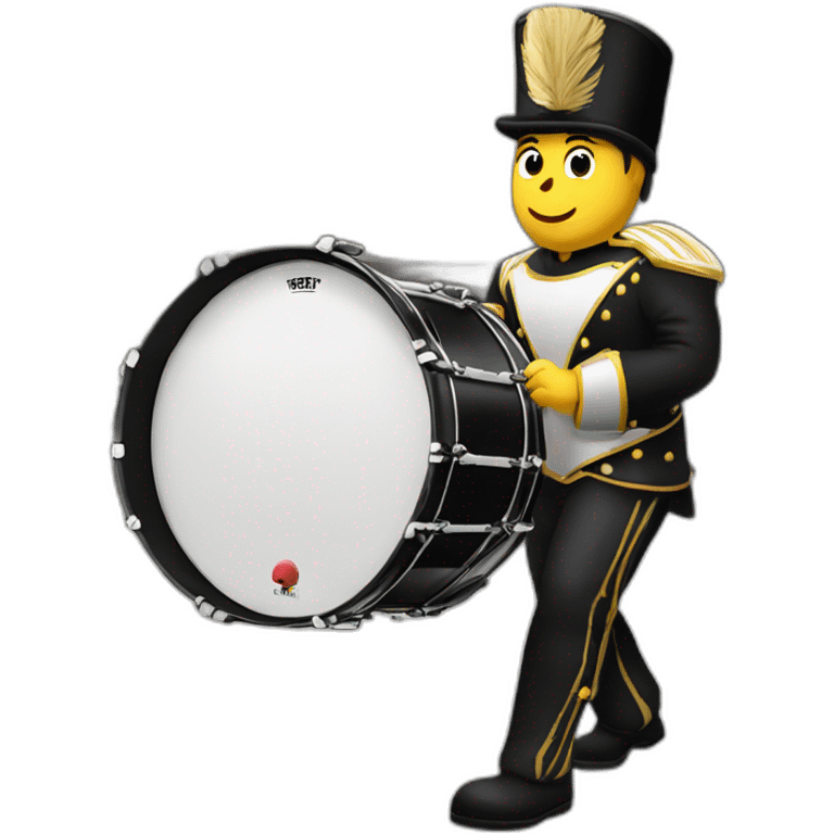 Marching band bass drum 1 player trying to look where they’re going emoji