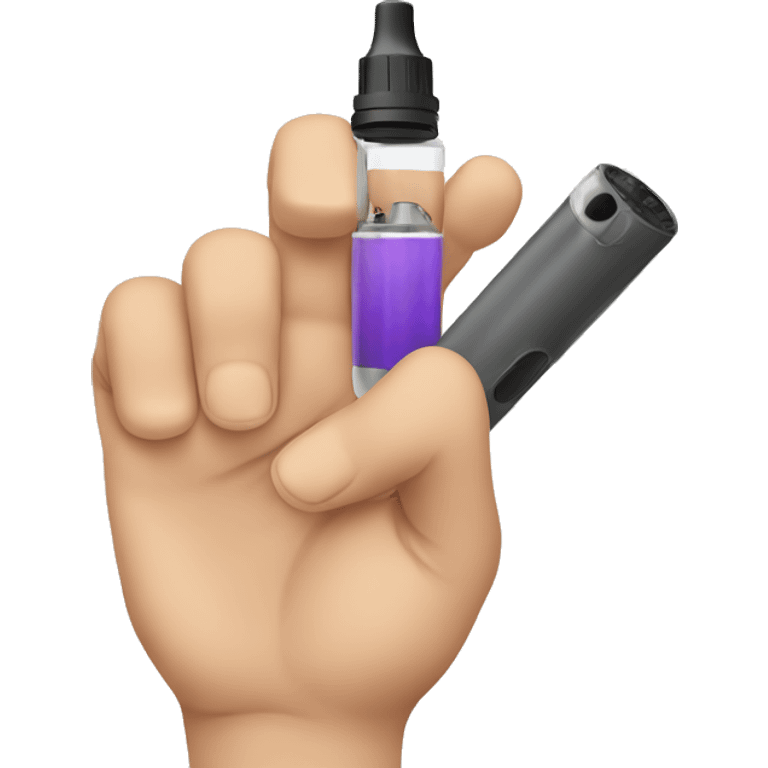 Hand with vape emoji