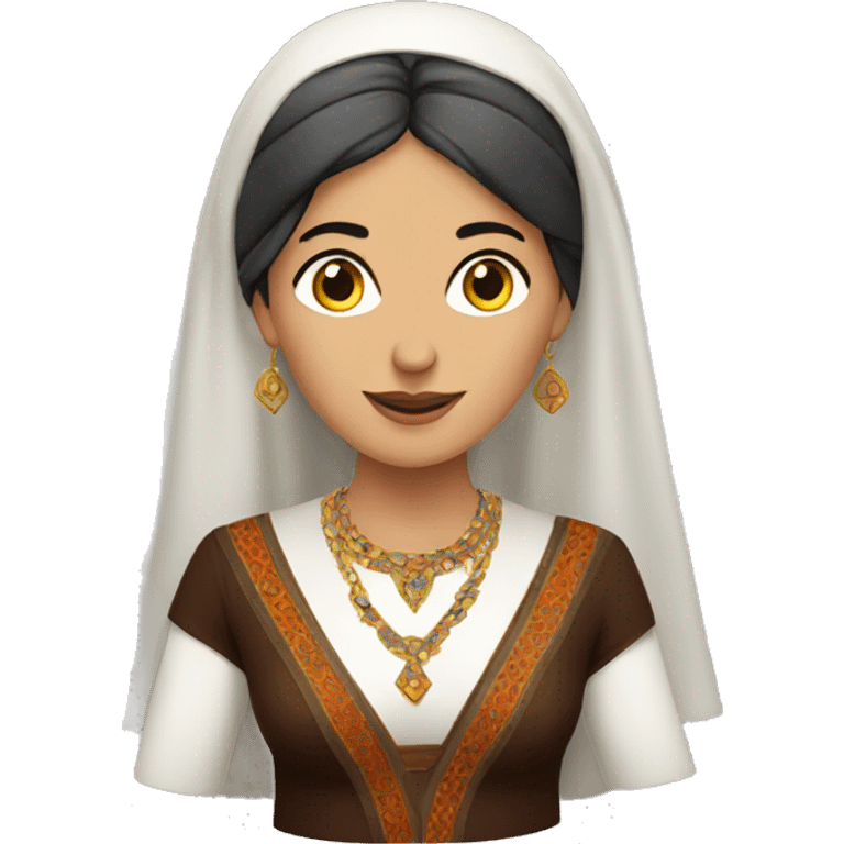 armenian woman with armenian traditional traz emoji