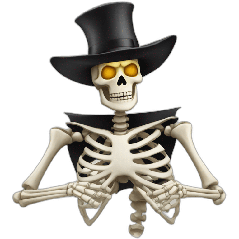 happy large Halloween skeleton emoji