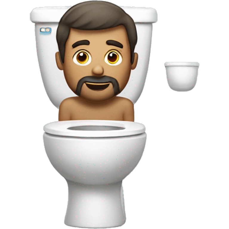 A man in a toilet emoji