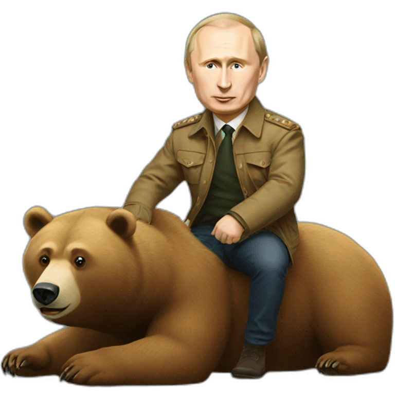 Putin on a bear emoji