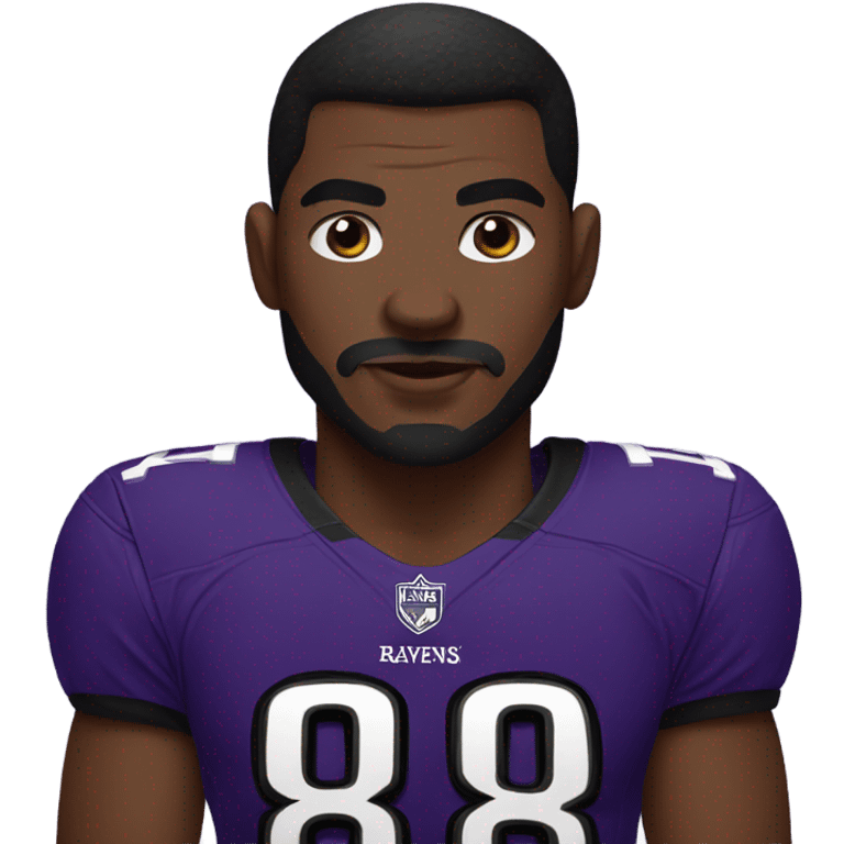 Black boxer with ravens jersey on  emoji