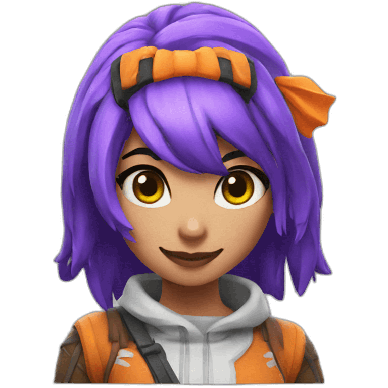 Fortnite girl Halloween emoji