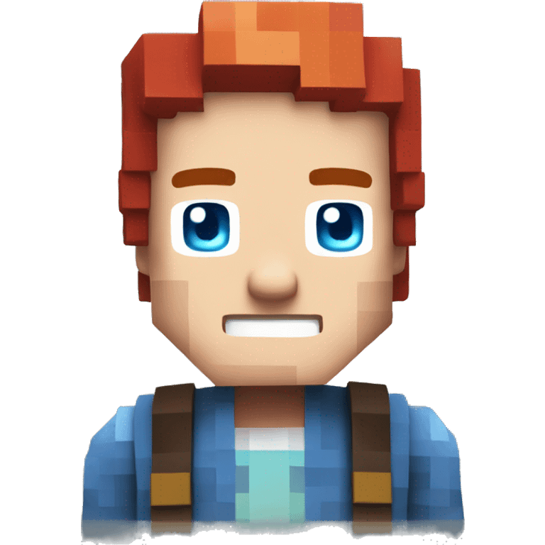 minecraft character with red hair and blue eyes emoji