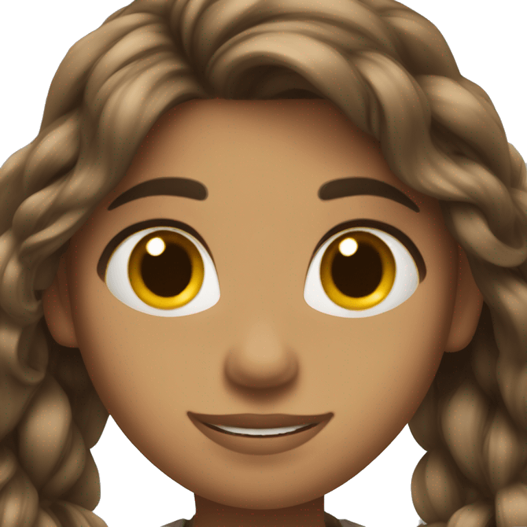 Rapunzel brown hair holding pan  emoji