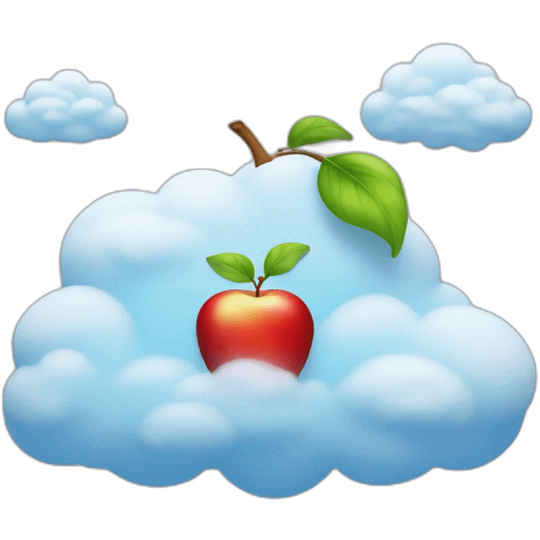 Apple on a cloud emoji