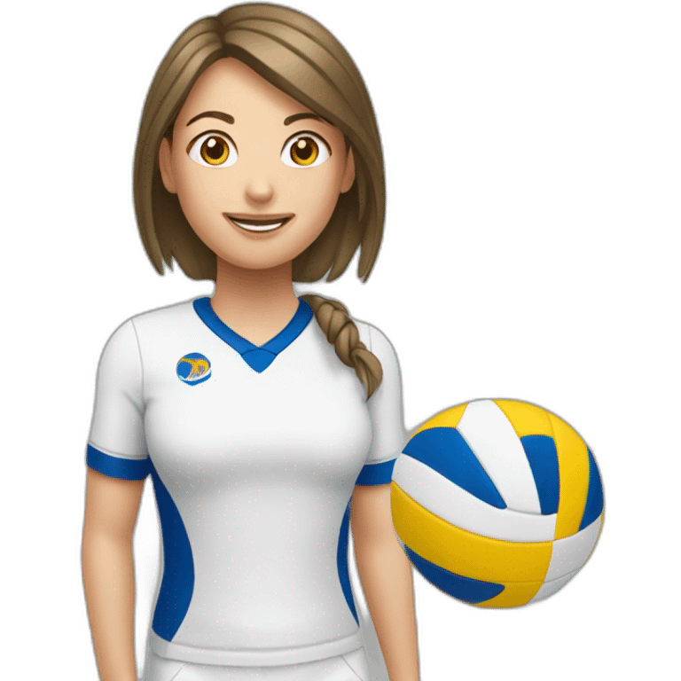 een meisje dat volleybald emoji