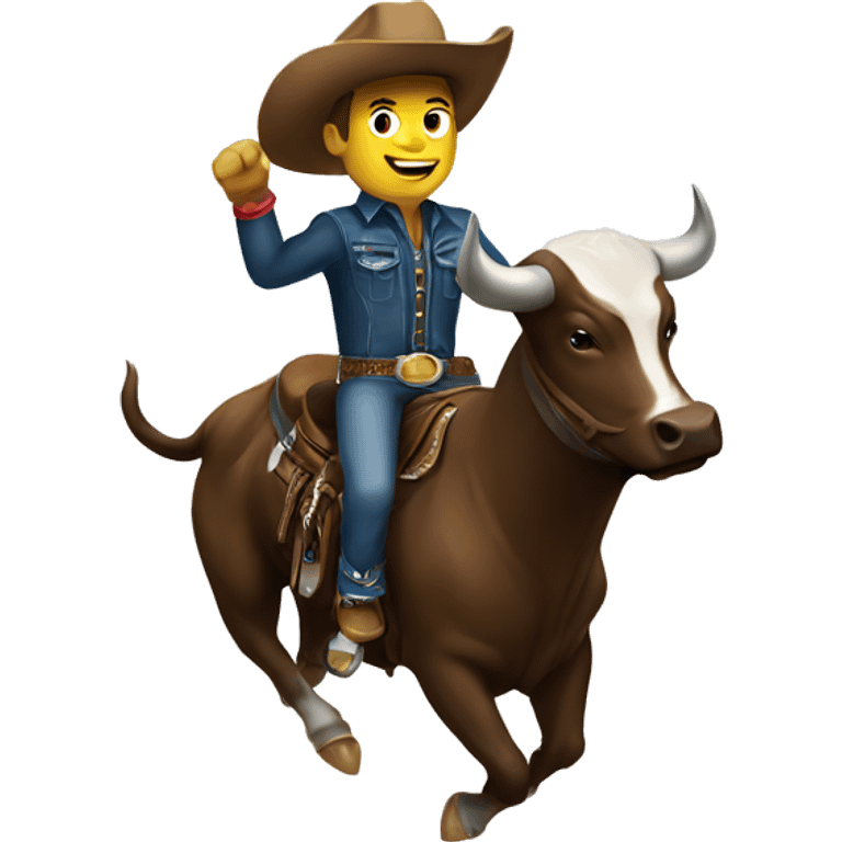 Bull rider emoji