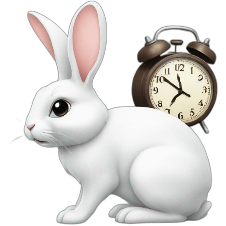 rabbit with clock emoji