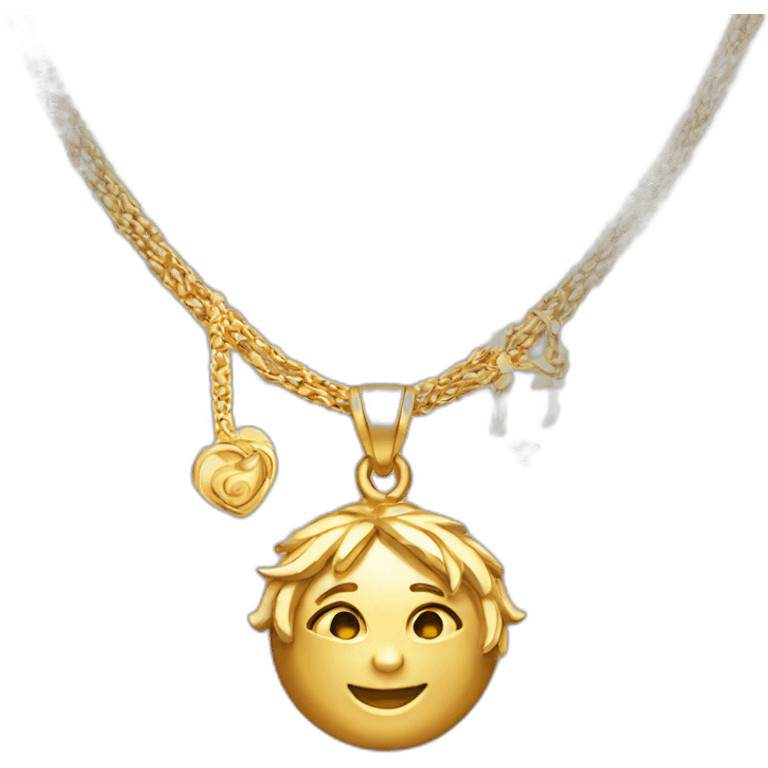 gold necklace with pendant emoji