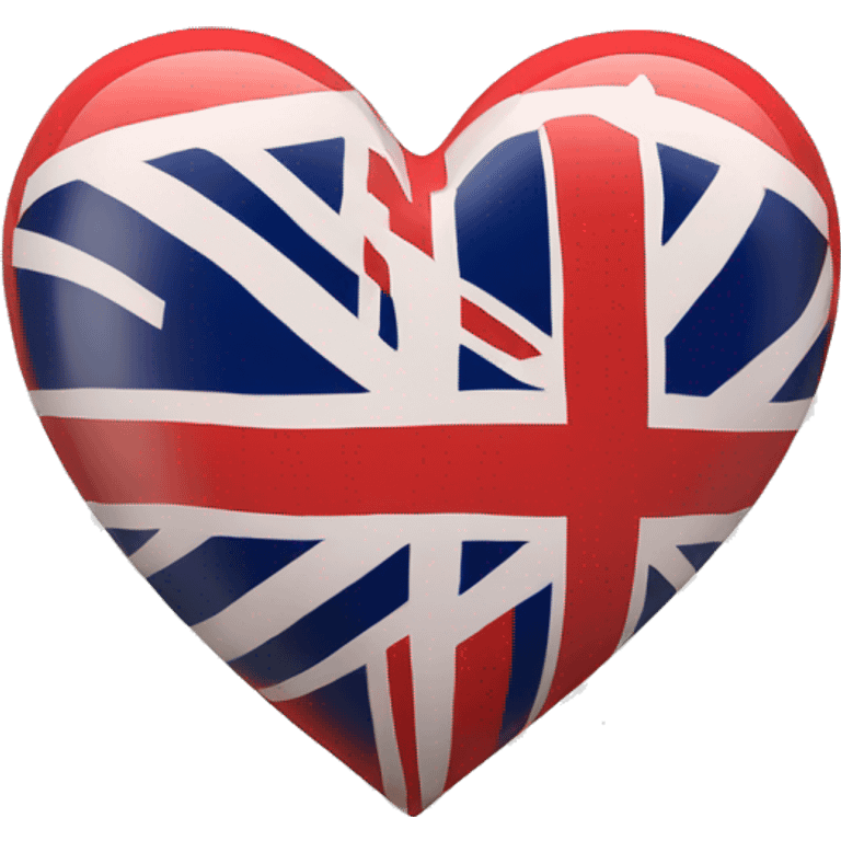 Red heart with the Great Britain flag inside  emoji