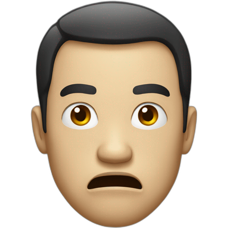 Confused angry chinese man emoji