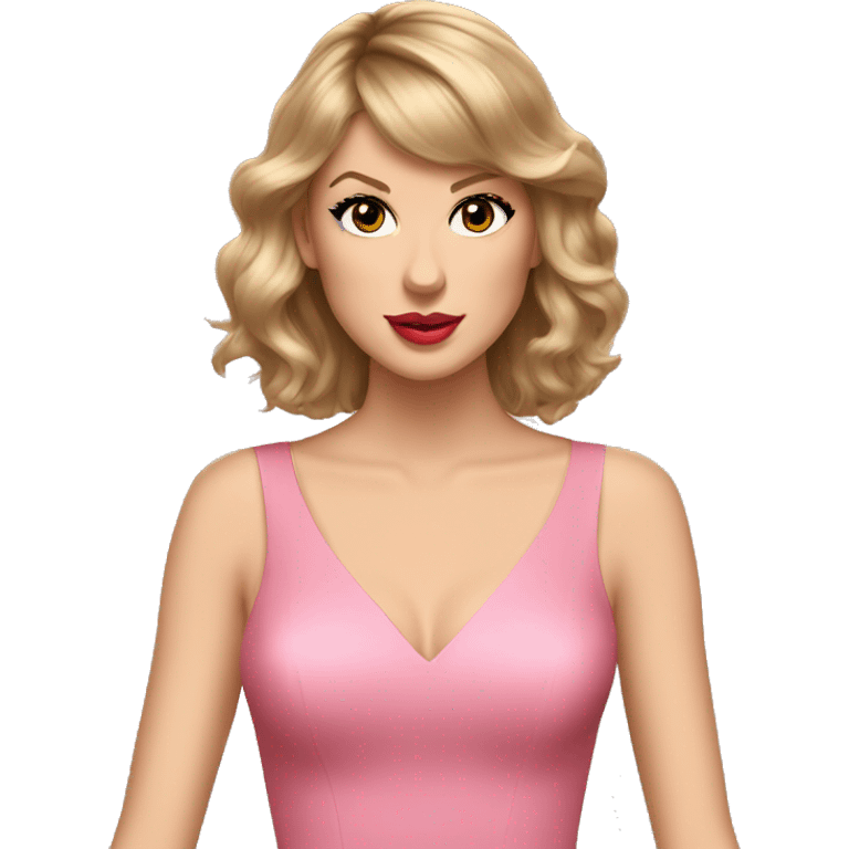 taylor swift in a pink dress emoji