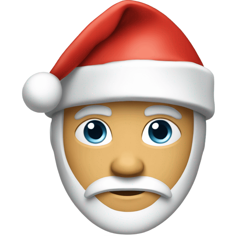 white spartan male wearing red santa hat emoji