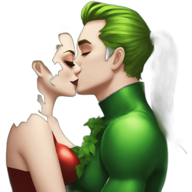 Poison ivy kiss Harley quinn emoji