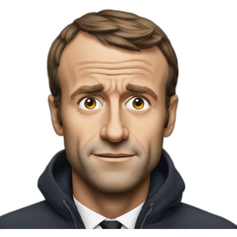 Emmanuel Macron homeless emoji