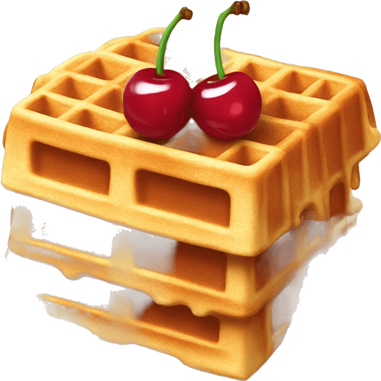 Waffle with cherry emoji