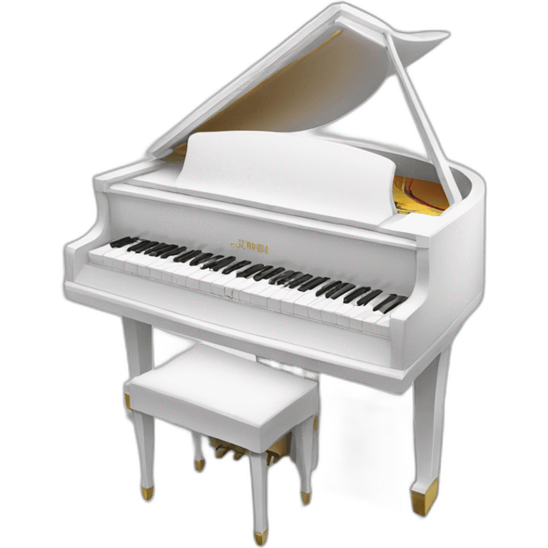 White piano emoji