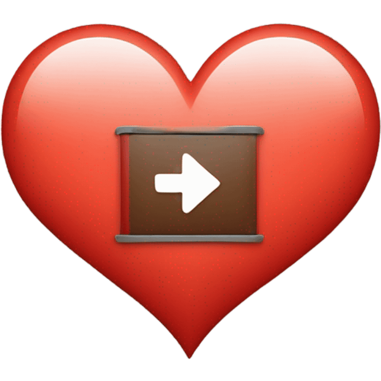 A heart which has battery in it, the battery is low emoji