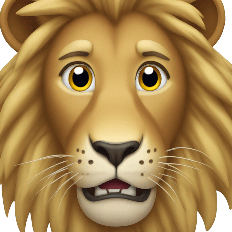 Lion in shocked  emoji