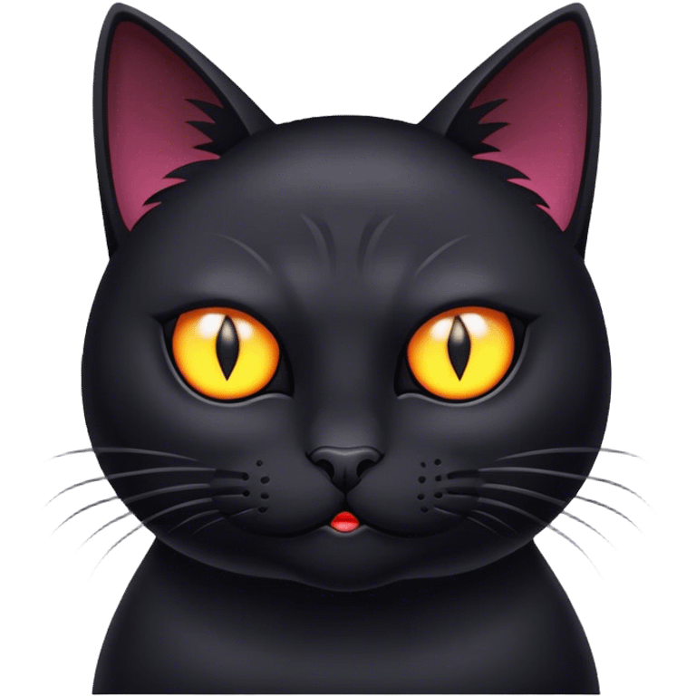 Evil black cat emoji