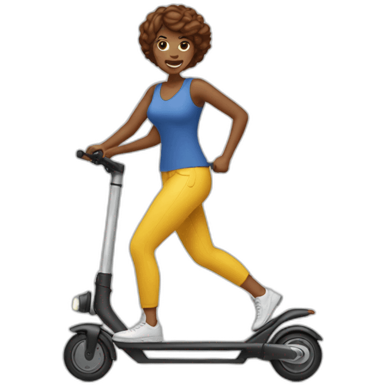 women throwing electric scooter emoji