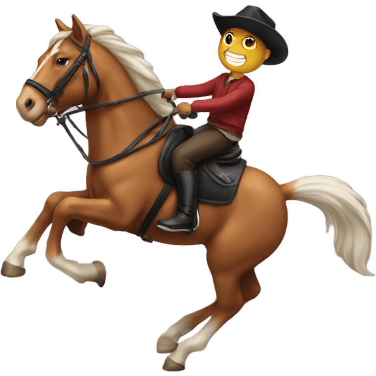 a cat riding a horse emoji