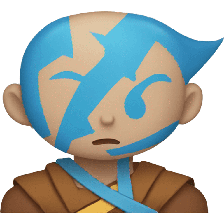 Aang emoji blue arrow on head emoji