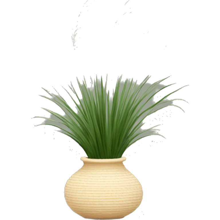 Pampas grass in cute vase emoji