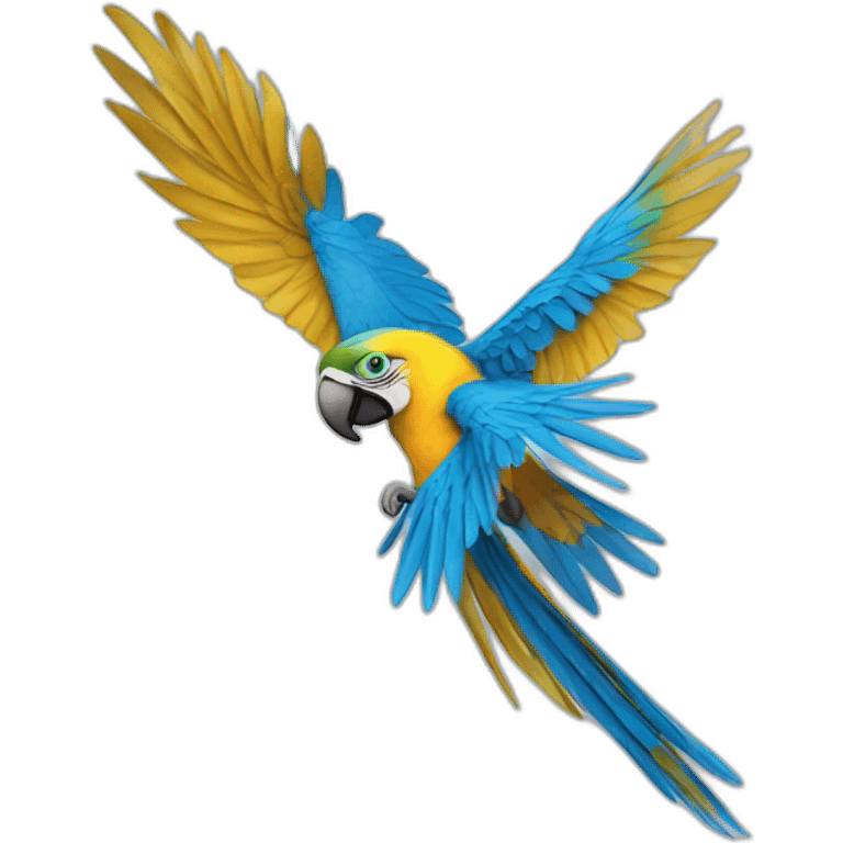 Blue And Gold Macaw Flying emoji